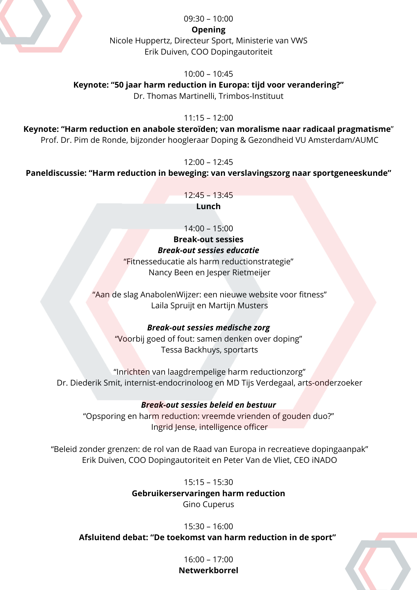 Programma Harm Reductiondag